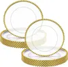 Borden pakken 13 inch duidelijke lader bulk ronde kralen opladers plastic decoratief met gouden rand voor k