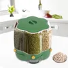 Бутылки для хранения 6IN1 Dry Food Dispenser Вращение контейнера высокая емкость рисовых зерновых зерновых зерно