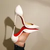 디자이너 여성 하이힐 신발 빨간 반짝이는 바닥 8cm 10cm 12cm 얇은 힐 블랙 누드 특허 가죽 여성 펌프 먼지 가방 34-44