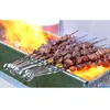 Gereedschap 10 stks spies roestvrij staal herbruikbare platte kebab naald outdoor barbecue stick grill