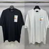 パリファッションブランドB春/夏の新しい冷蔵庫エネルギーメーター環境保護ラベル短袖Tシャツの正しいバージョン