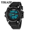 Нарученные часы Yikaze Sports Watch для мужчин многофункциональные мужские цифровые 51 -мм 51 -миллиметровые 51 -мм студенческие военные часы электронные часы