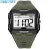 Wristwatches SYNOKE For Men Sports Electronic Watch Waterproof Night Glow Large Screen Square Student Outdoor Running Camping