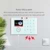 Kits Tuya GSM Alarmsystem Wireless 433MHz Home Home Burnglar Security Alarm System Full Color LCD -Bildschirm iOS Android App Alexa Google Home Home