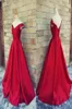 Novos vestidos de baile de baile vermelho escuro simples v pesco