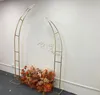 Party Decoration Set van 2 Half Moon Floral Balloon Backdrop Stand Archen de Mariage en metalen centerpieces Evenementen Wedding Horn