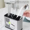 Kitchen Storage Stainless Steel Chopstick Spoon Rack Box Utensil Holder Keep Drying Tableware Organizer Container Cutlery Basket