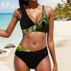 Swimwear Women's Maillots de bain 50s pour femmes Sexy Summer Fresh Imprimé de maillot de bain en deux pièces