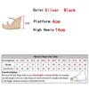 Slippels Nieuwe Crystal Transparant Open Toe -platform Heel Wedges Sandalen Sandalen mode Str touw Weef Dikke bodem vrouwelijke schoenen H240409 6KS1