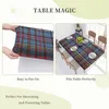 Tableau à table rectangulaire imperméable moderne moderne tartan Plaid Cover Geométrique Gingham de 4ft Couche pour pique-nique