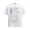 24S American Street 280G Funny Letter Short Sleeve T-shirt for Men and Women China-chic Brand Small Crowd Summer Loose Lovers Half Sleeve