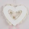 Decorative Flowers Eye-catching Wreath Realistic Rose Flower With Bow-knot For Wedding Party Love Heart Front Door Decoration Home