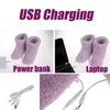 Mattor bekväma bärbara plysch varma tofflor tvättbara hållbara fotvärmare elektriska värmeinläggningar USB uppvärmd säker