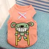 Dog Apparel Cute Spring/Summer Clothes Soft Cotton Cat T Shirt Cartoon Pet Vest Clothing For Small Dogs Puppy Pets XS-XXL