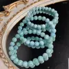 Figurine decorative 8mm Larimar Bracciale Larimar Naturale Reiki Crystal Crystal Aura Healing Yoga Elastic Couple Gioielli Gift 1PCS