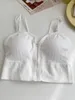 Serbatoi femminili Heliar Ziper Crop Tops Wish Paded Werewwear Tube Women Cottons Basic 2024 Summer