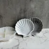 Decoratieve beeldjes Shell Tray Siliconen schimmelplaat Gips Beton Handgemaakte DIY Epoxy Resin Molds Sieraden Opbergdoos Soap Dish