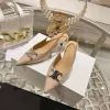 Mode Neue Stil Sandal Slipper Sexy Alma Heels Dress Schuhe Party Sommer Sunny Slipperdesigner Top-Qualität High Heel Schnürhochzeit Luxusparty Frauen Loafer Lady Lady