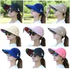 Cappelli larghi Brim Summer Women Women Folleble Sun Hat Protection traspirante in spiaggia anti-uv Sports casual regolabile outdoor U5J1