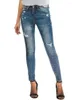 Jeans pour femmes pantalons longs de taille haute