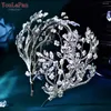 Hair Clips YouLaPan Crystal Flowers Headband For Bridal Handmade Rhinestone Wedding Accessories Woman Party Jewelry Decoration HP617