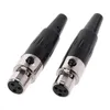 1pcs de alta qualidade mini xlr 3 4 pinos plugue fêmea small xlr áudio microfone conector para soldagem de microfone reta