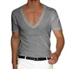 Camisetas masculinas de verão masculino de cor curta de cor curta vasta de camiseta básica de camiseta básica do músculo da academia de ginástica