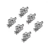 Charms 10pcs/lote liga Hollow Hexagonal Honeycomb Bee para Bracelete de colar Acessórios de jóias de pendentes de animais