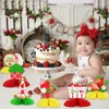 Party Decoration SURSURPIRSE-Strawberry Themed Decorations Sweet One Honeycomb Centerpieces 3D Fruit Table 1st Birthday Supplies