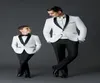Białe kostiury ślubne Slim Fit Tuxedos dla mężczyzn Dwa kawałki Groomsmeni Suitu