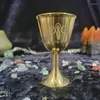 Muggar koppar helig cup med trefas måne pentagram prydnadsvatten mässing
