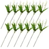 Decorative Flowers 12pcs Artificial Lily Of The Valley Simulation White Bell Faux Stems