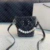 New Designer Bucket Bags High Quality CrossBody Bag Mini Women Bags Luxury Pearl Tote Famous Brand Female Leather Shoulder Bag Purse Handbag Classic Style Clutch Bag