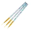 2024 3pcs Acrylique French Stripe Nail Art Liner Brush Set 3d Tips Manucure Ultra-Thin Line Drawing Pen Uv Gel Brushes Painting Tools For Nail