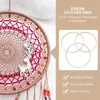 Figurine decorative Dream Catcher per anelli di cerchi artigianato anello teratro Macrame in legno Macrame Craft Catchers Wood Accessori floreali Ghirlanda