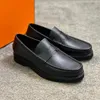 Sapatos de caminhada thigwjh preto panos de couro epsom designer de luxo clássico estilo minimalista