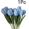 Decorative Flowers 1pcs Hand-knitted Tulips Flower Artificial Bouquet Wedding Decoration Hand-woven Home Decorate Christmas Gifts