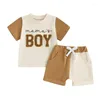 Set di abbigliamento 0-3 anni Summer Kids Baby Boys Vestiti Lettera ricamo a manica corta T-shirt t-shorts Shorts Tracksuits casual