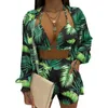 2024 Summer Womens Locking Sexy Threepiece Suit Suit Beach Fashion Shorts غير الرسمي المريح 240322