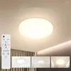 Plafondlampen LED -licht met afstandsbediening Dimable 24W Ronde moderne slaapkamer IP54 waterdicht