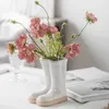 Вазы керамическая цветочная ваза творческий простые горшечные зеленые растения домохозяйство
