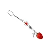 Keychains Strawberry Heart Star Hangings Pendant Sweet Phone Strap Bag Decoration Portable Lanyard Gift for Girls Women