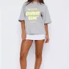 女性Tシャツデザイナー2024新しい大規模スプリングユニセックストップTシャツセットゆるいボトムP1R7＃