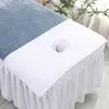 Handduk 1 st förtjockad skönhetsspa massagebord plankande ansikte med hål säng bandana 40 80 cm