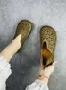 Casual schoenen Birkuir Retro Echt lederen Hollow Out Handmade Women Platform Loafers Super Soft Soles Comfort Luxe Lazy