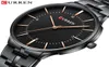 Top Brand Curren Luxury Quartz Watches For Men Wrist Watch Classic Black en acier inoxydable STRAP Men039 Watch Imperproof 30M1311057