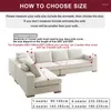 Pokrywa krzesełka sofa z litego koloru do salonu elastyczna okładka na kanapę narożną l szezlonka longue slipcovers obrońca wystrój domu