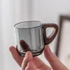 Tasses Saucers High Borosilicate Verre Petite tasse de thé avec une bonne tasse de thé ménage