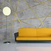 Tapety niestandardowe 3d Po tapeta nordycka minimalistyczna retro abstrakcyjna geometryczna złote tła dekoracja ściany mural