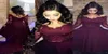 Long Sleeves Prom Dress Lace Wine Burgundy See Through Graduation Evening Party Gown Plus Size Custom Made8123280